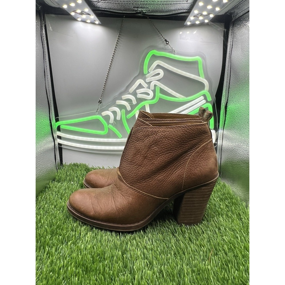 Lucky Brand Ankle High Zip Boot Brown Womens Size 7M/37‎